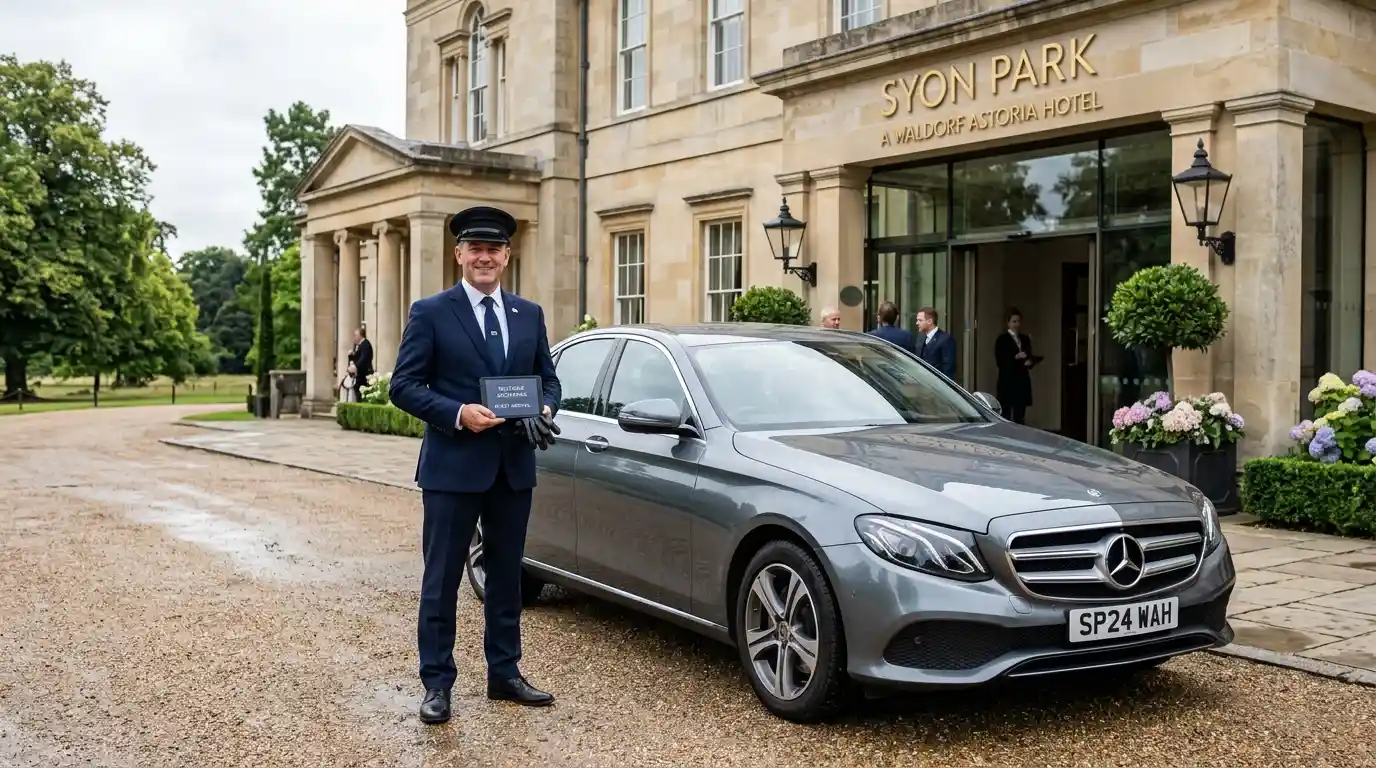 Syon Park Waldorf Astoria Hotel Taxi Transfer to LCY