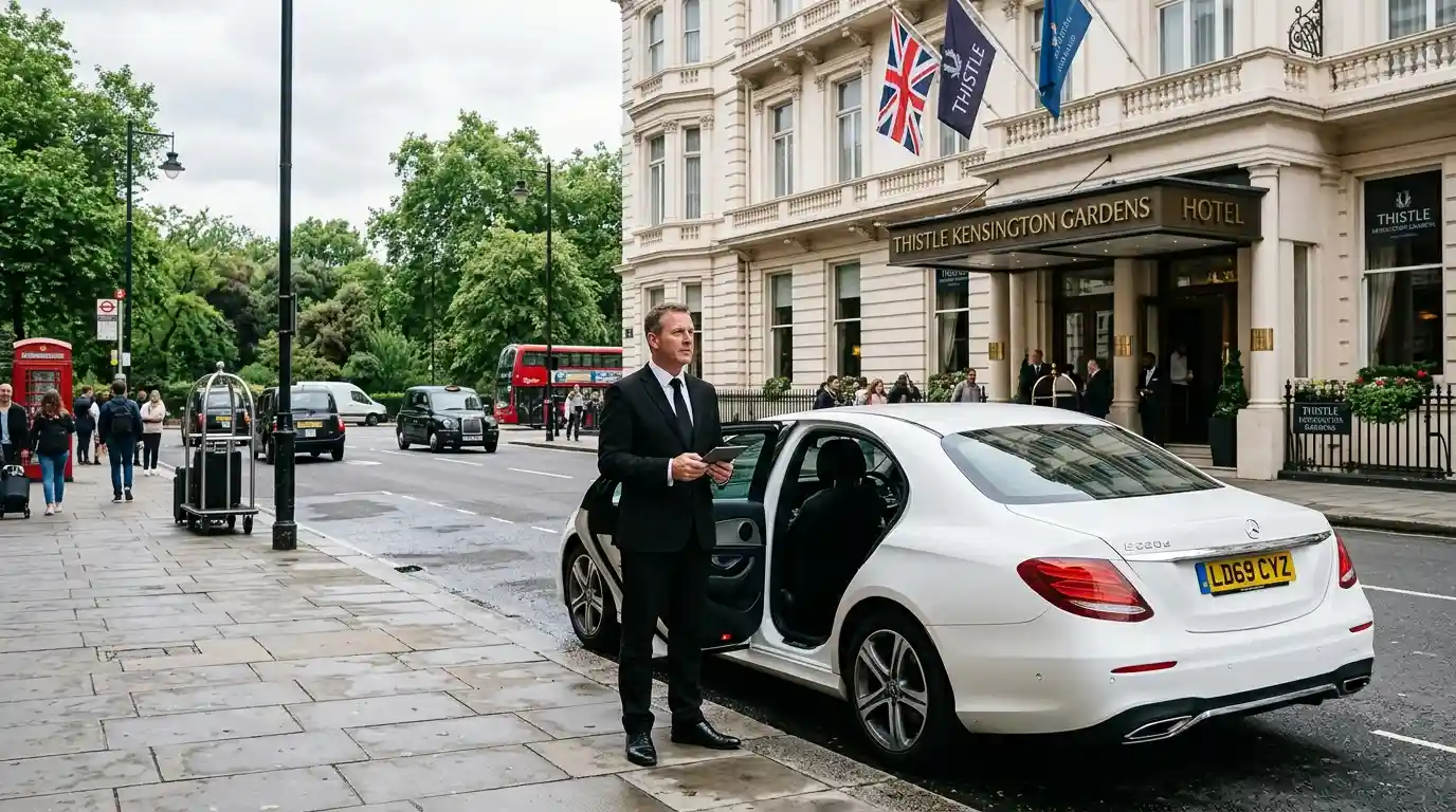Thistle Kensington Gardens Hotel Taxi Transfer to London City