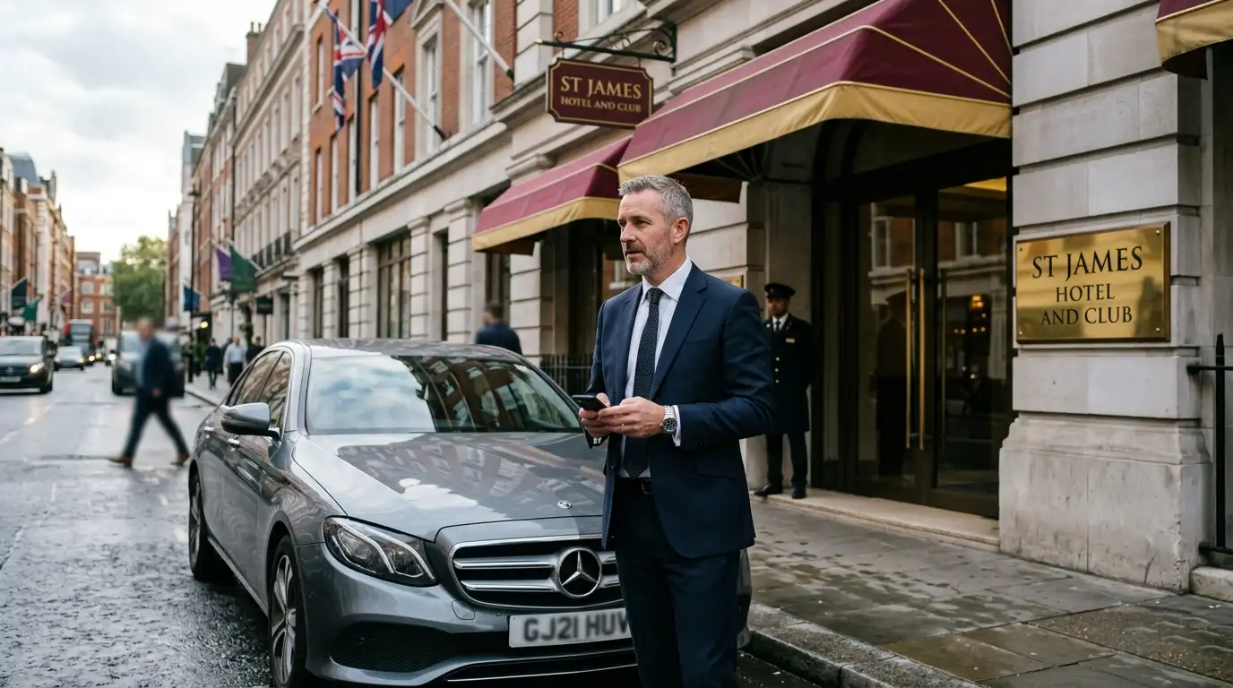 St James Hotel and Club Taxi Transfer to London City Airport