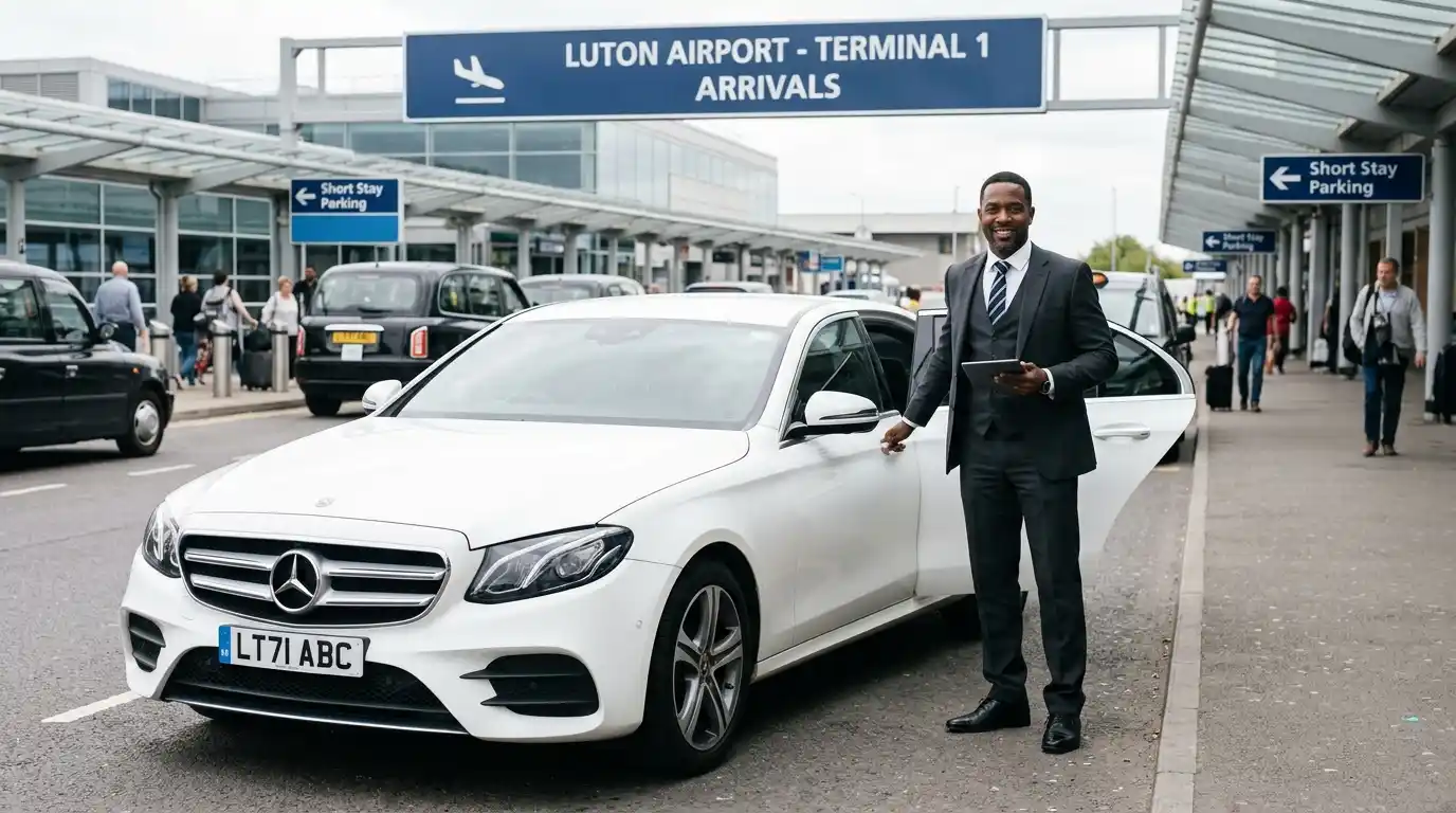 LU2 Luton Airport to CR4 Mitcham Taxi Transfer Service