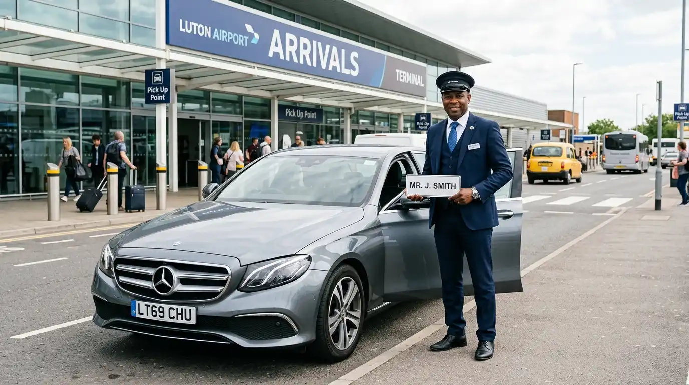 LU2 Luton Airport to SM2 Belmont Taxi Transfer Service