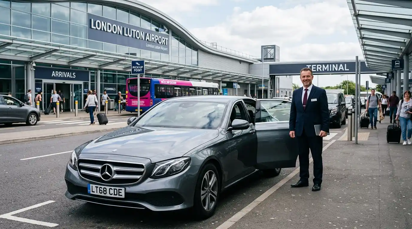 LU2 Luton Airport to SM3 North Cheam Taxi Transfer