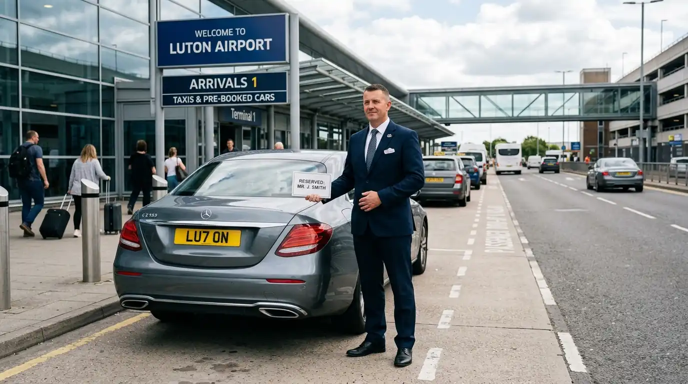 LU2 Luton Airport to SM4 Morden Taxi Transfer Service