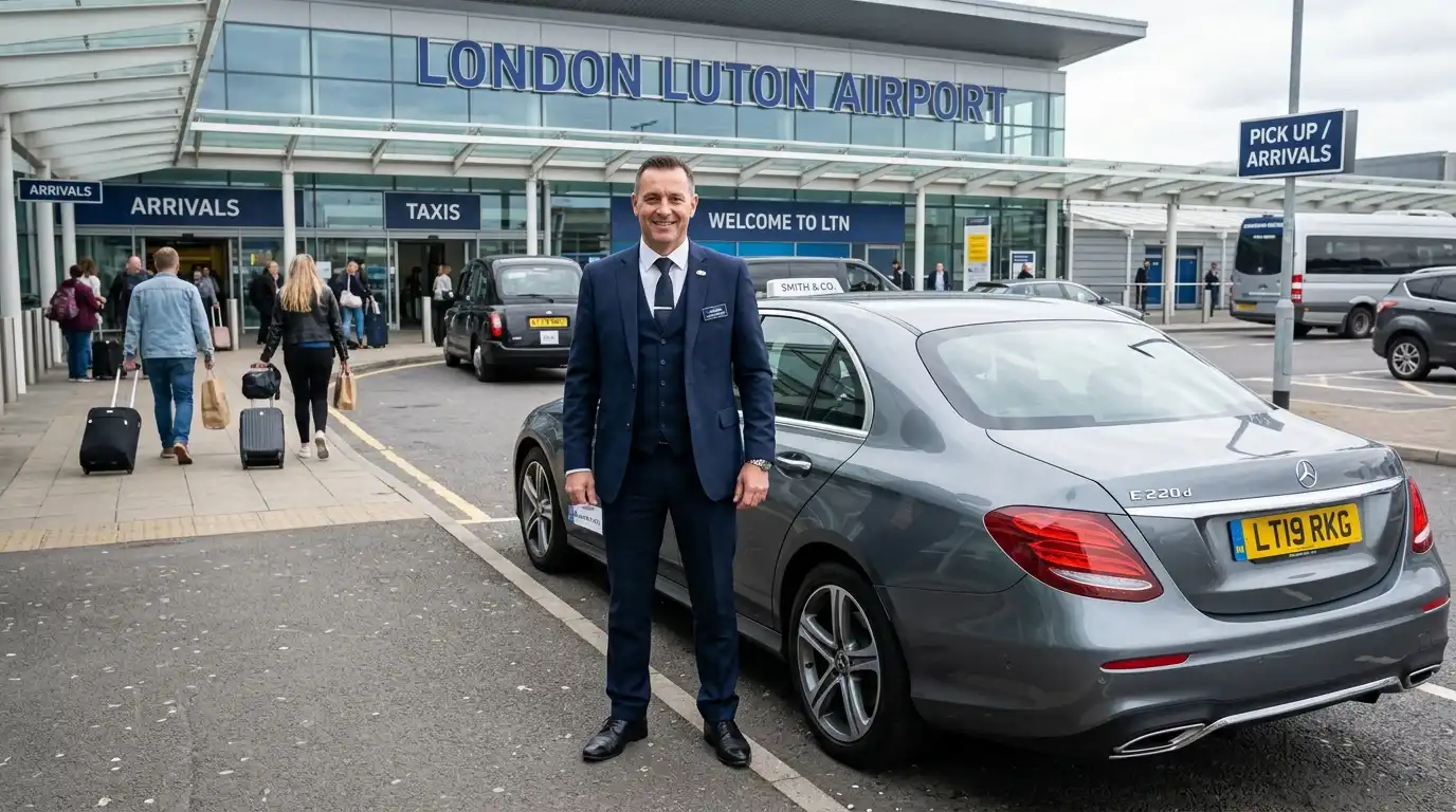 LU2 Luton Airport to SM5 Carshalton Taxi Transfer Service