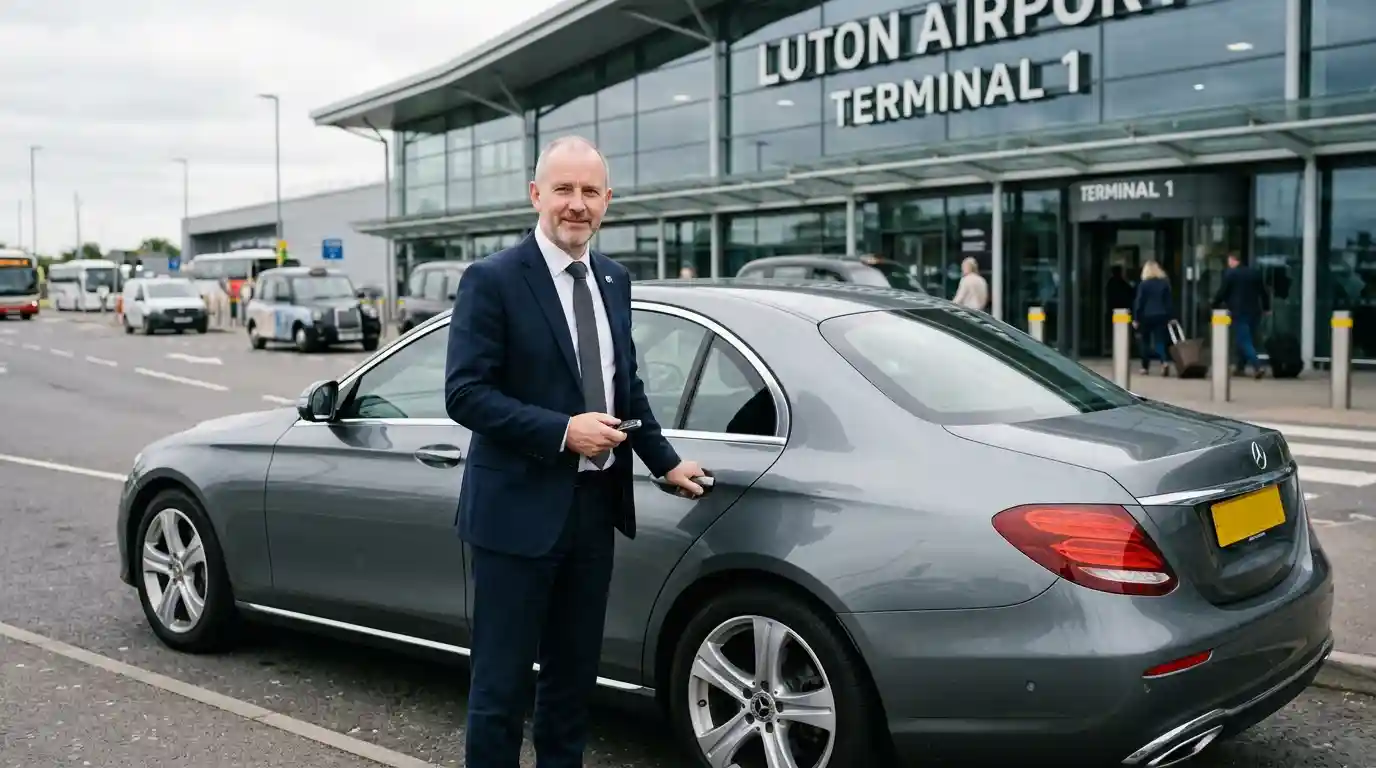 LU2 Luton Airport to KT3 New Malden Taxi Transfer