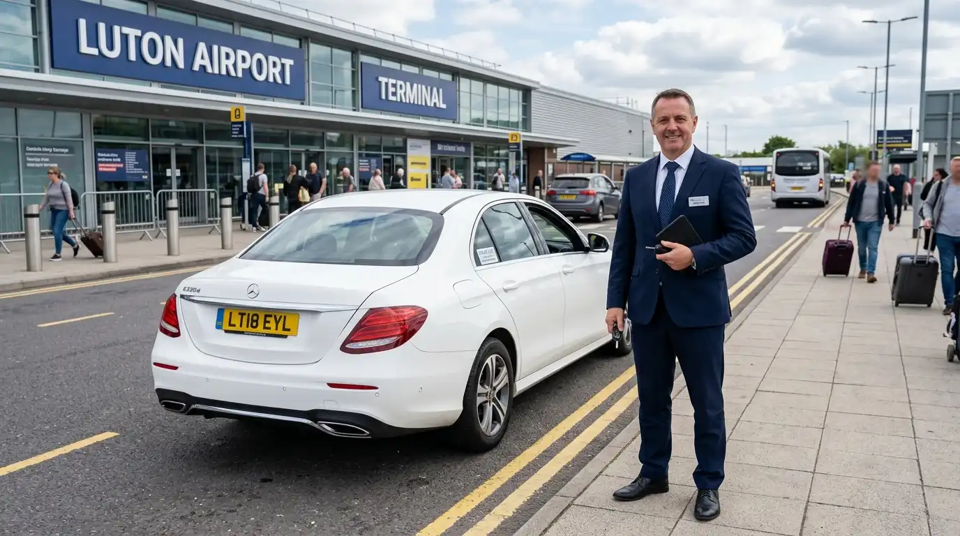 LU2 Luton Airport to KT11 Cobham Taxi Transfer Service