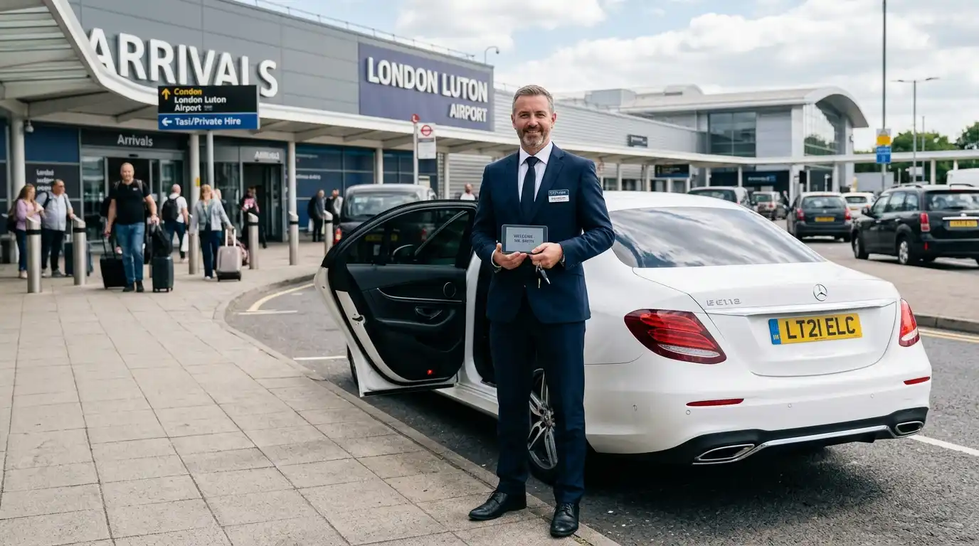 LU2 Luton Airport to KT12 Walton on Thames Taxi Transfer