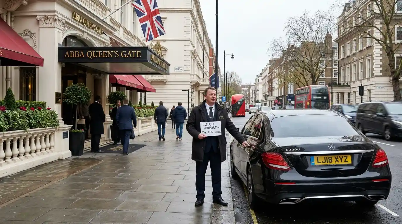 Abba Queen S Gate Hotel Taxi Transfer to Luton Airport