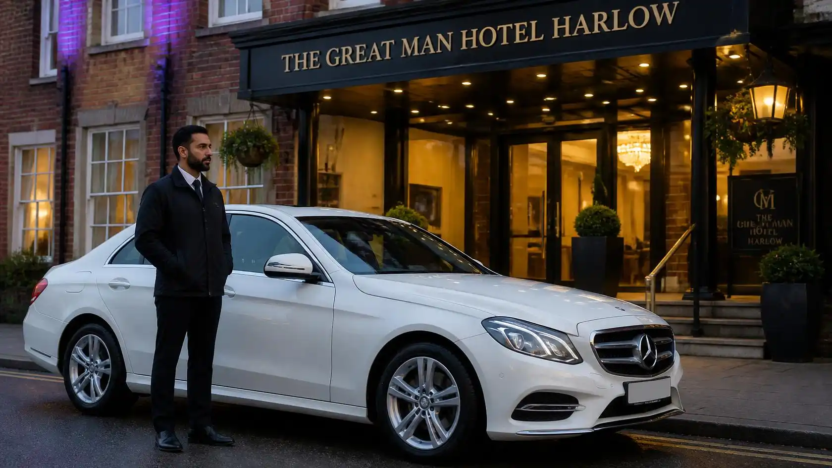 Great Man Hotel Harlow Taxi Transfer to Luton Airport